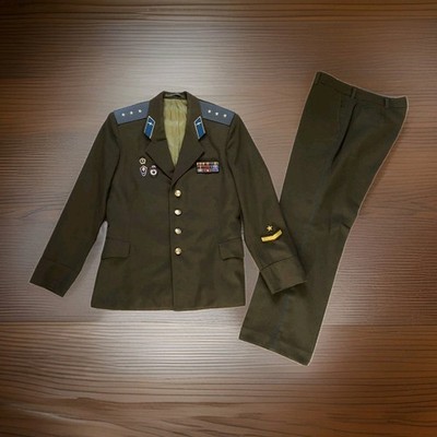 Vtg USSR Soviet Air Force Senior Praporshchik Uniform Set Size 54 Jacket Pants 