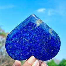 350G Natural Lapis Lazuli Crystal Quartz Hand Carved Heart-shaped Healing Gem