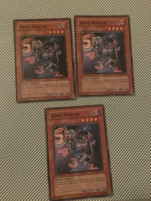 YUGIOH 3x SNIPE HUNTER CDIP-EN015 1ST COMMON (LP)