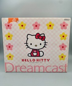 Dreamcast HELLO KITTY PINK HKT-3000 Console set SEGA Retro Game  NEW box damaged