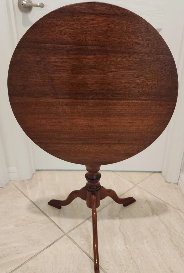 Старинная клетка для птиц поворотный наклонный верх красное дерево сторона чайный столик штатив ножки 24 «H x 22» W - Изображение 3 из 4