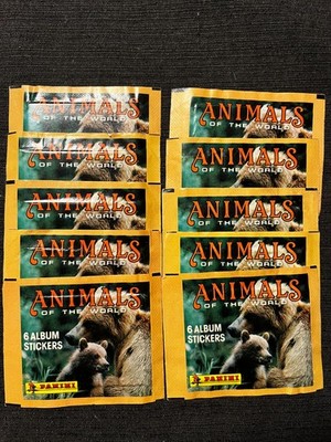 LOT 10 TASCHEN PAKETE VERSIEGELT PANINI TIERE DER WELT 1991 SELTEN