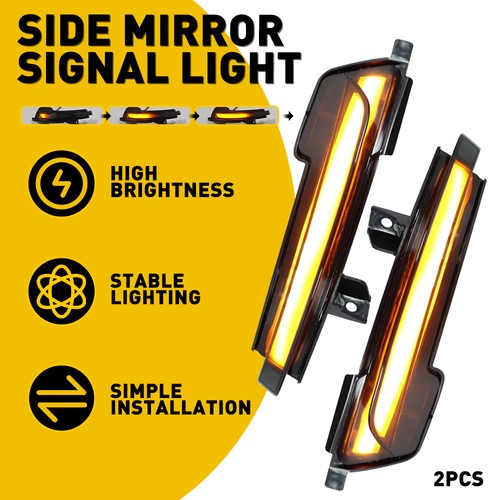 For Ford Mustang 15-22 Turn Signal Lamp LED Dynamic Side Mirror Sequential Light - Picture 21 of 22