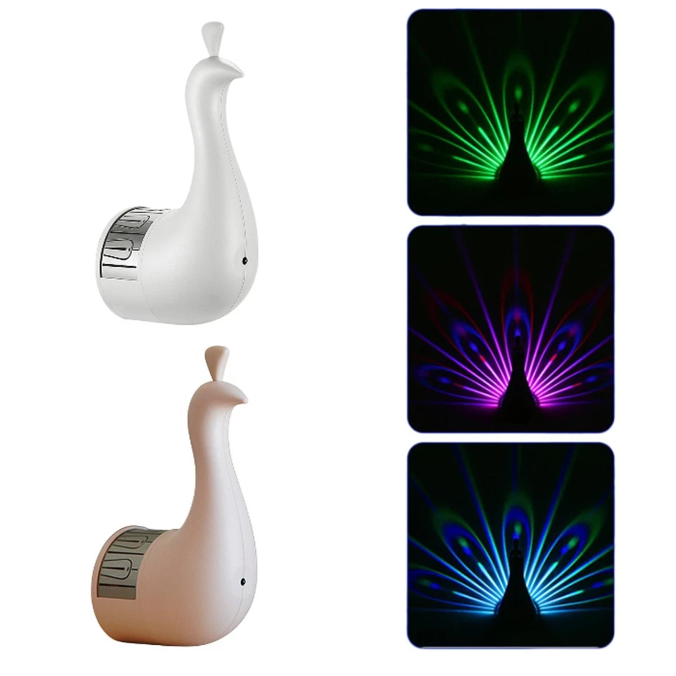 Lampe Murale à LED Paon avec Projection de Lumière pour Chambre et - Photo 1/1
