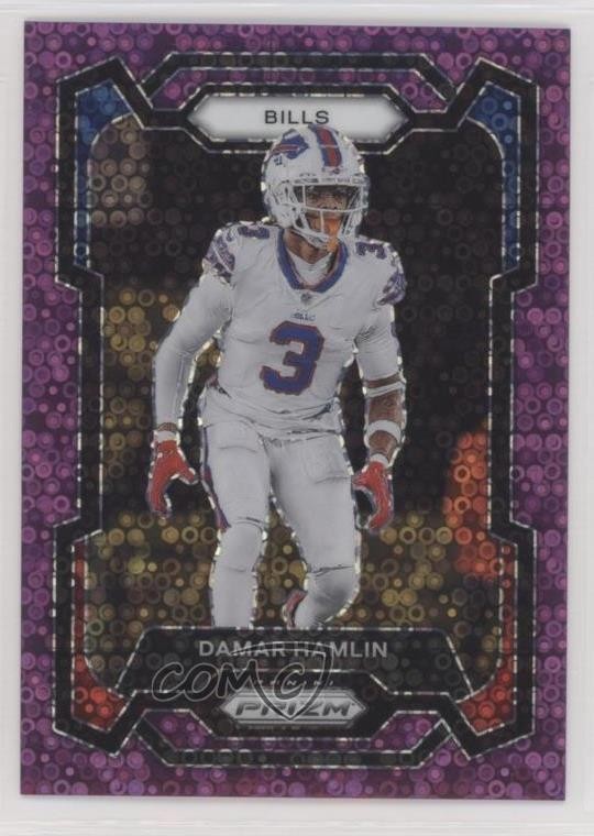 2023 Panini Prizm No Huddle Purple Prizm 28/35 Damar Hamlin #27 sb0