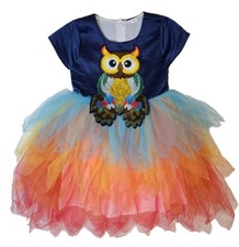 Girl's 7/8 Youth Owl Multi Dress Ballet Ballerina Costume Embroidered