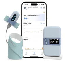 Babytone Baby Sleep Monitor with Base Station, Smart Sock for Sleeping, Heart Ra