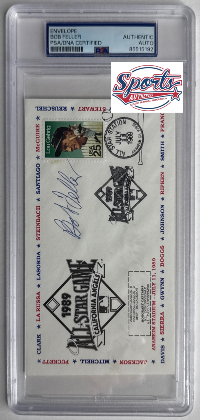 Bob Feller Autographed Signed 1989 All-Star Game California Angels MLB PSA 85515192 