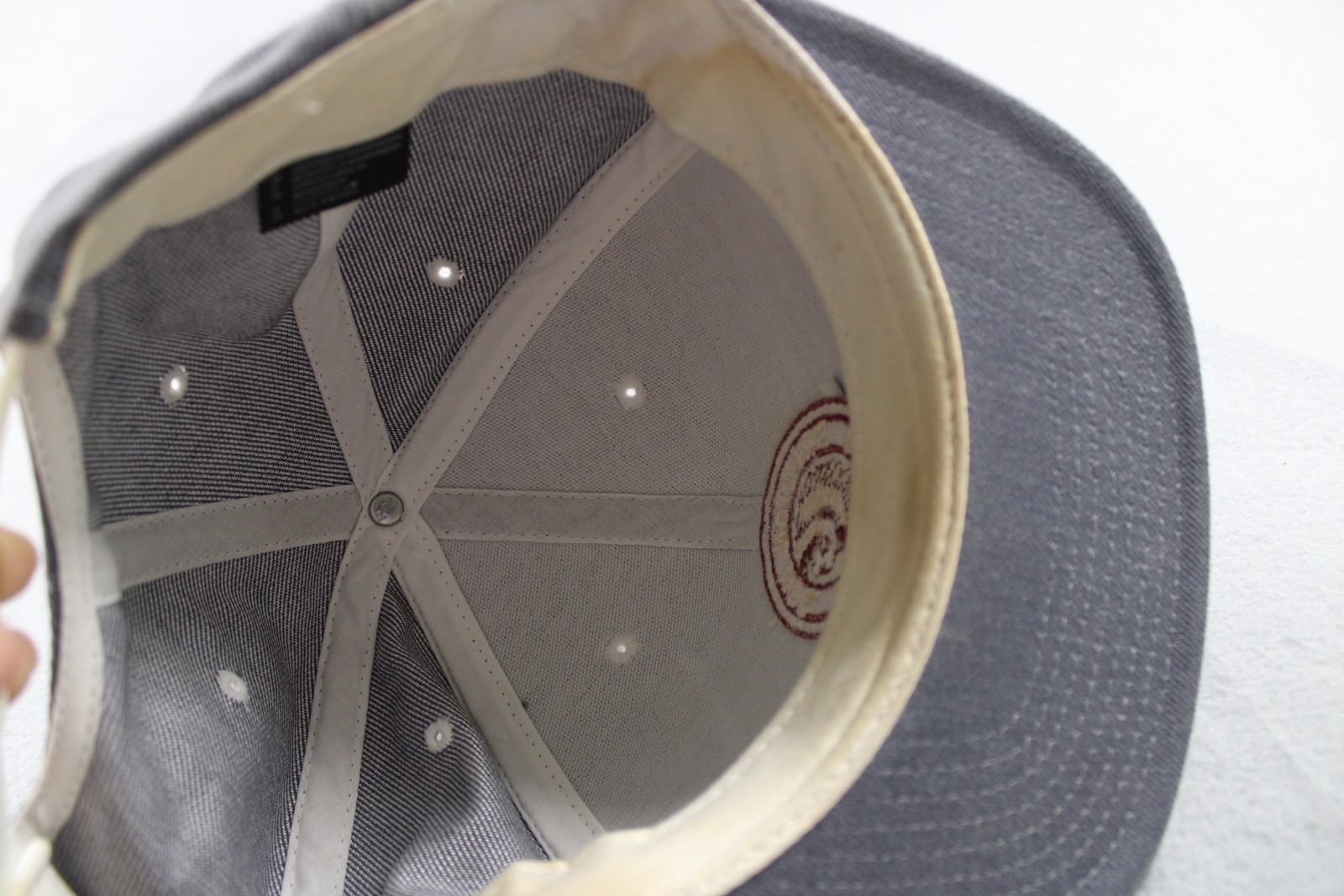 Brixton Hat Cap Snap Back Gray Patch Embroidered … - image 6