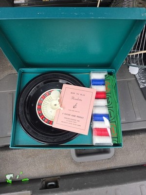 RARE Royal Roulette Set Crisloid Feature Game Vintage COMPLETE w MAT & MANUAL