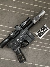Star Wars Blaster Han Solo DL 44 Gun Sound Scope painted Weathered Pistol C 