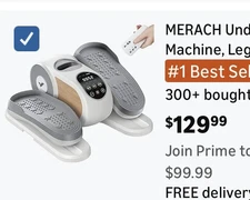 MERACH Under Desk Elliptical Machine Leg Exerciser For Home With Remote Control