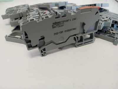 WAGO-2102-1301 feedthrough terminal block with Lever and Open Tool Slots