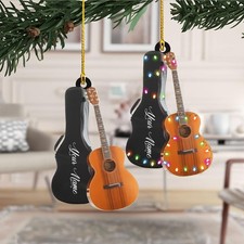 Personalized Guitar Ornaments for Christmas Tree, Music Ornament for Christmas T