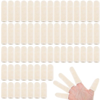 60 Pieces Cotton Finger Cots Reusable Finger Toe Sleeves Wear