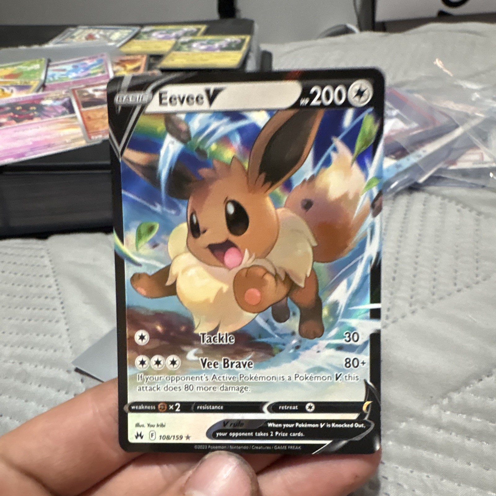 The Pokémon Company Pokémon TCG Eevee V 108/159 Crown Zenith Holo UR Eng 200