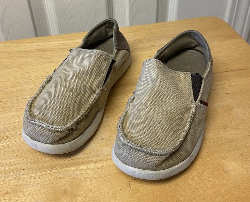 Mocasines sin cordones de cocodrilo para niños suela superior de goma de lona (J1) Foto 2 de 4