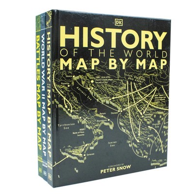 Map by Map Series 3 Books Collection Set (Battles, History of the World & World 