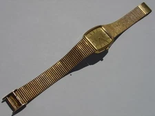 Vintage Lucien Piccard Dufonte Quartz Gold Tone Men's Watch for Parts