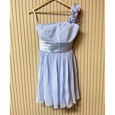 JJ's House One-Shoulder A-Line Mini Bridesmaid Dress Lavender Size 12