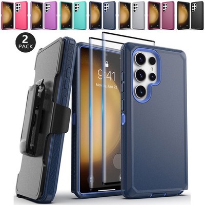 For Samsung Galaxy S23+ S23 Ultra S23 FE Case Belt Clip Cover / Screen Protector