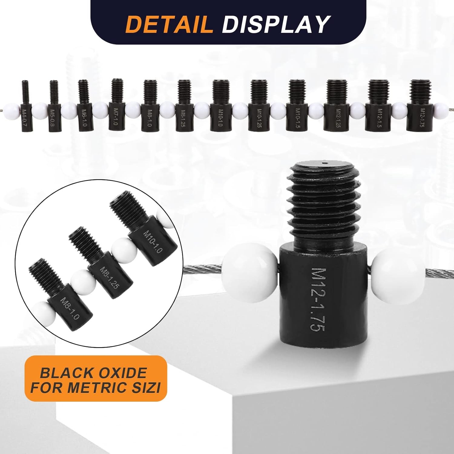 Nut & Bolt Thread Checker - 26 Male/Female Gauges - 14 Inch & SWTC-26, Black 