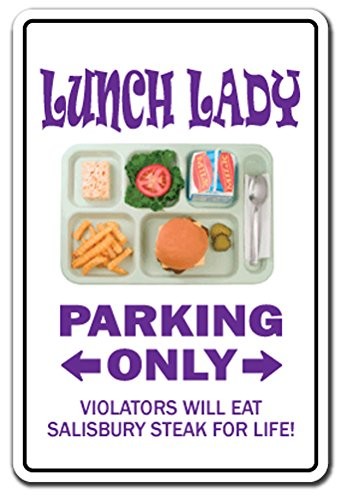 Lunch Lady ~Novelty Sign | Indoor/Outdoor | Funny Home Décor for Garages, Liv...