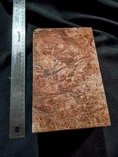 Maple Burl Block 8 x 4 7/8 x 3 Figured Burl Wood Turning Knife Handle Craft...
