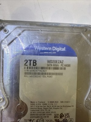 Western Digital WD20EZRX WD Green 2 TB Internal 3.5'' 5.4K RPM 6Gb/s SATA HDD.