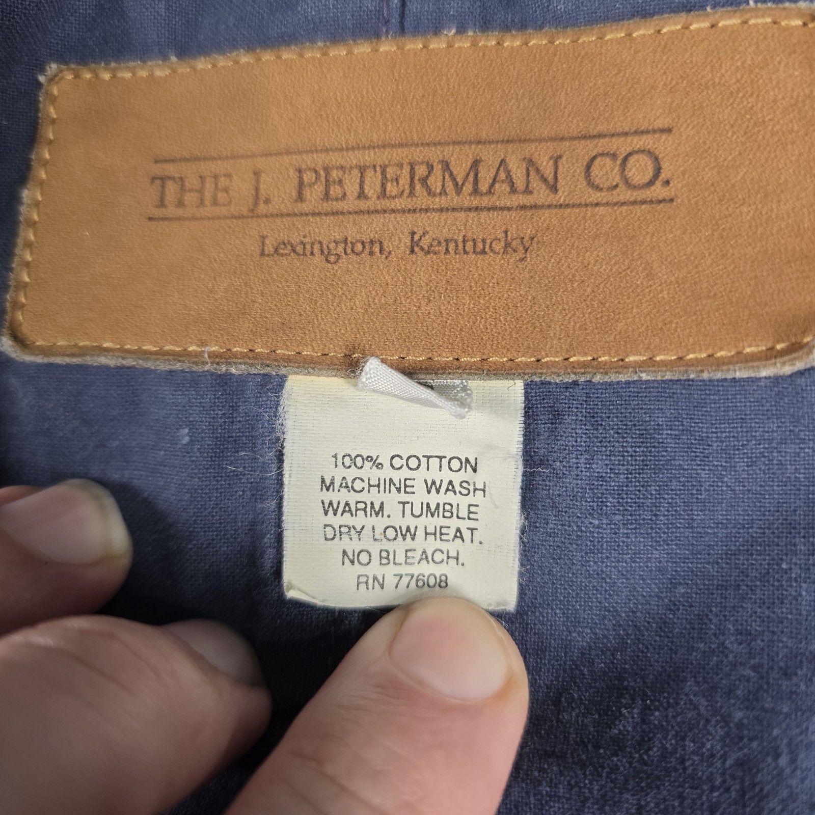 J. Peterman Horsemans 80s Duster Ranchers Coverall Jacket Equestrian Denim Small image 4