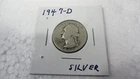1947 D  Washington Quarter 25C Silver Circulated Uncertified US Coin
