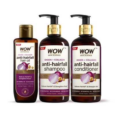 WOW Onion Black Seed Ultimate Hair Care Kit (Shampoo + Conditioner + Haaröl)