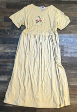 Modern Woman Beige Embroidered Floral Maxi Dress Short Sleeve Plus 18/20