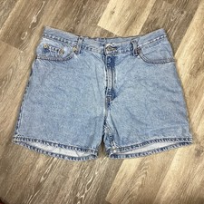 Vtg Levi's Women's Denim Jean Shorts Sz 14 Blue 90s Y2K Cotton Red Tag Mom