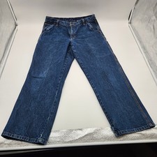 Craftsman Men's Dark Wash Denim Carpenter Pants Size 36 x 30
