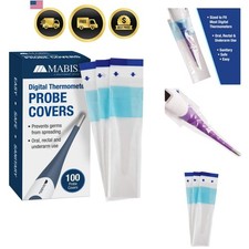 Disposable Probe Covers for Digital Thermometers, Box of 100, FSA Eligible, C...