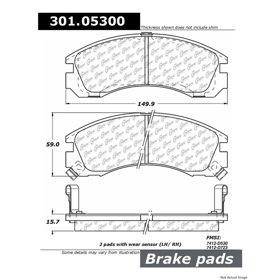 Juego de pastillas de freno de disco delanteras rotor de freno de disco para Mitsubishi Galant 2000-2000 Foto 4 de 4