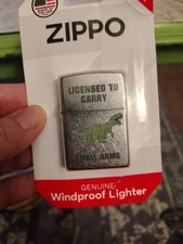 NEW~ ZIPPO ~ LICENSE TO CARRY SMALL ARMS, DINOSAUR🦖 ~ ZIPPO LIGHTER