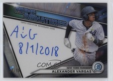 2021 Bowman Chrome Prime Signatures /50 Alexander Vargas #PCS-AV Auto 1cx3