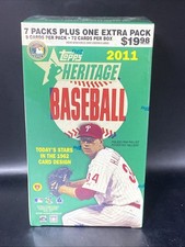2011 Topps Heritage Baseball Blaster Box 8 Packs ~ Chasing Posey & Freeman Look