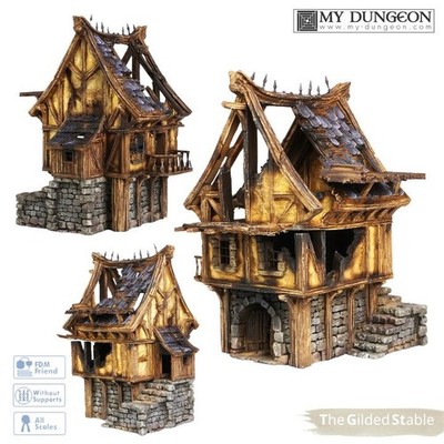 The Gilded Stable 28mm Tower Terrain Gelände Fantasy Tabletop