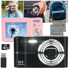 2.4" Digital Camera 64G 50.0 MP 16x Zoom Anti-shake Full Mini HD Camcorder UK