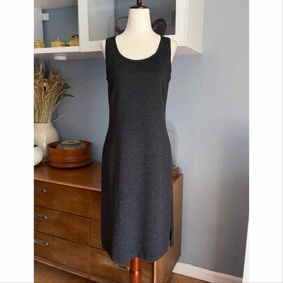 St. John Collection Santana Knit Wool Sheath Pencil Dress Sz 4 Grey