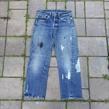 Vintage Levi  s 501 Big E Single Stitch Redline Jeans S Type 1960s 28x26