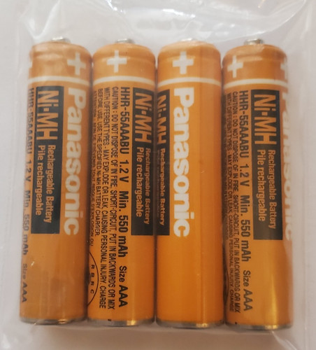 Panasonic 1.2V NI-MH 700mah AAA Rechargeable Batteries (4 Pack) Tested