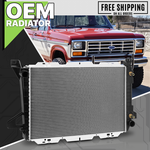 1454 Aluminum Radiator OE Replacement for 1985-1996 F150/F250/F350/Bronco 4.9 AT - Picture 1 of 10