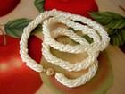 14K YELLOW GOLD IPS 5-STRAND TWIST CREAM RICE FRESHWATER PEARL NECKLACE CASE-26" — photo 7