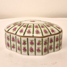 Scatola porta gioie con coperchio, porcellana di Limoges