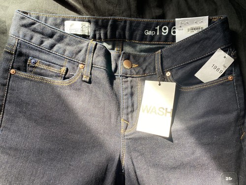 Gap Bootleg / Flare Dark Denim Stretch Jeans Size 8 / 25” - 28” W / 33” Leg BNWT - Picture 3 of 6