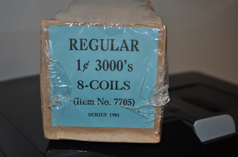 UNOPENED Full Coil of 3000 of UNTAGGED, Dull Gum 1c Omnibus Scott #2225b, Pl 2 - Image 4 of 4